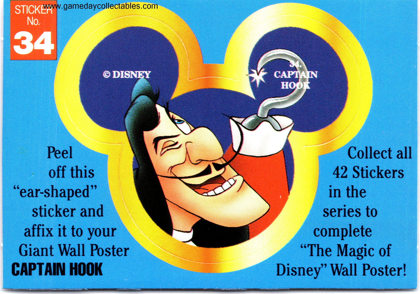 The Magic of Disney - Vintage Disney Ears Sticker Set (1992)