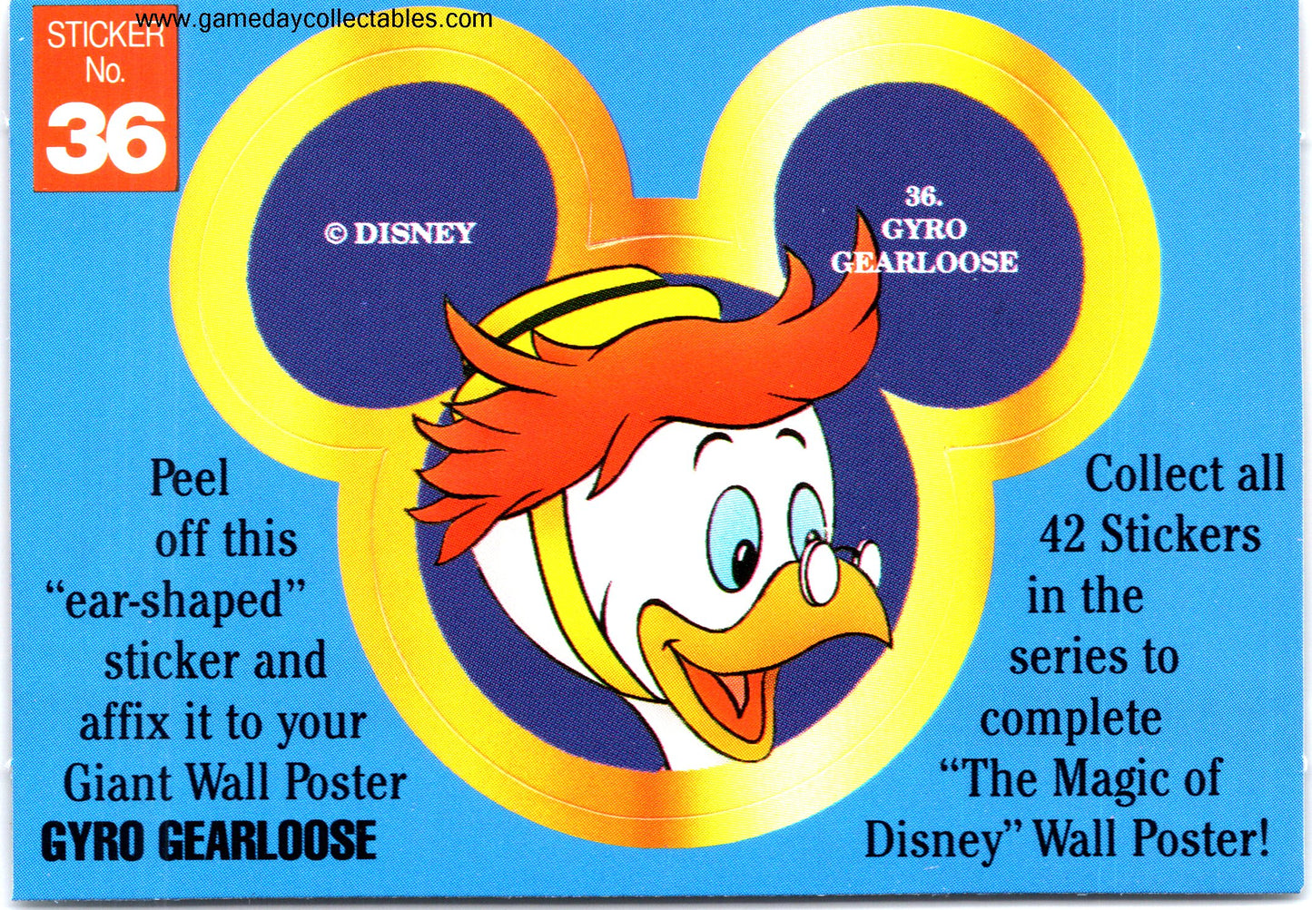 The Magic of Disney - Vintage Disney Ears Sticker Set (1992)