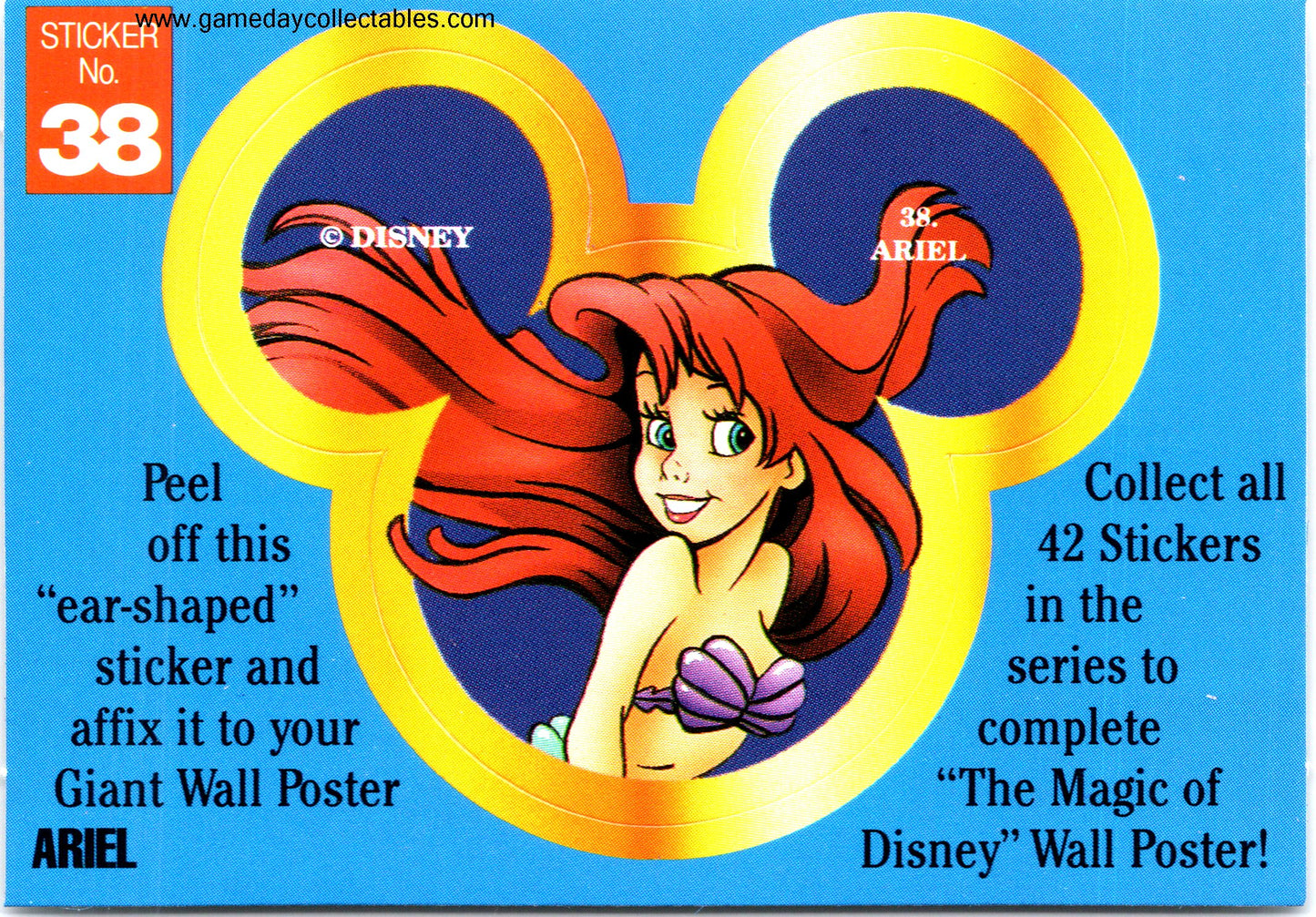The Magic of Disney - Vintage Disney Ears Sticker Set (1992)