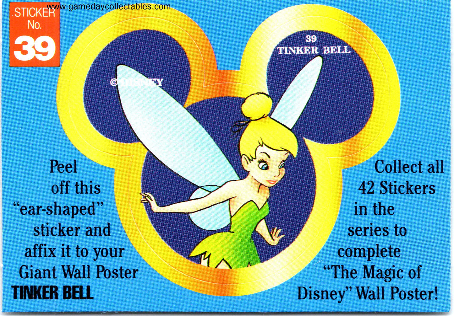 The Magic of Disney - Vintage Disney Ears Sticker Set (1992)