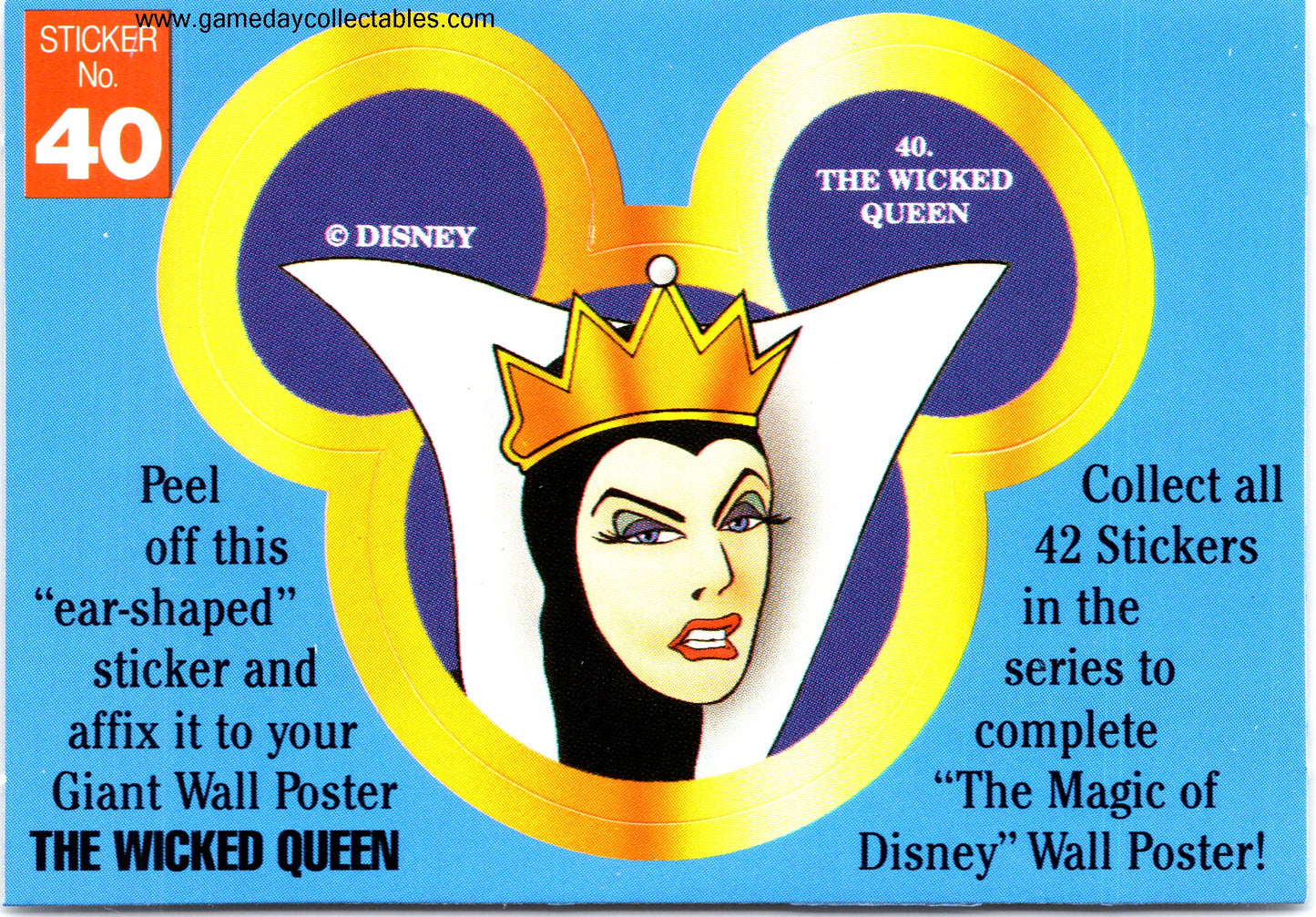 The Magic of Disney - Vintage Disney Ears Sticker Set (1992)